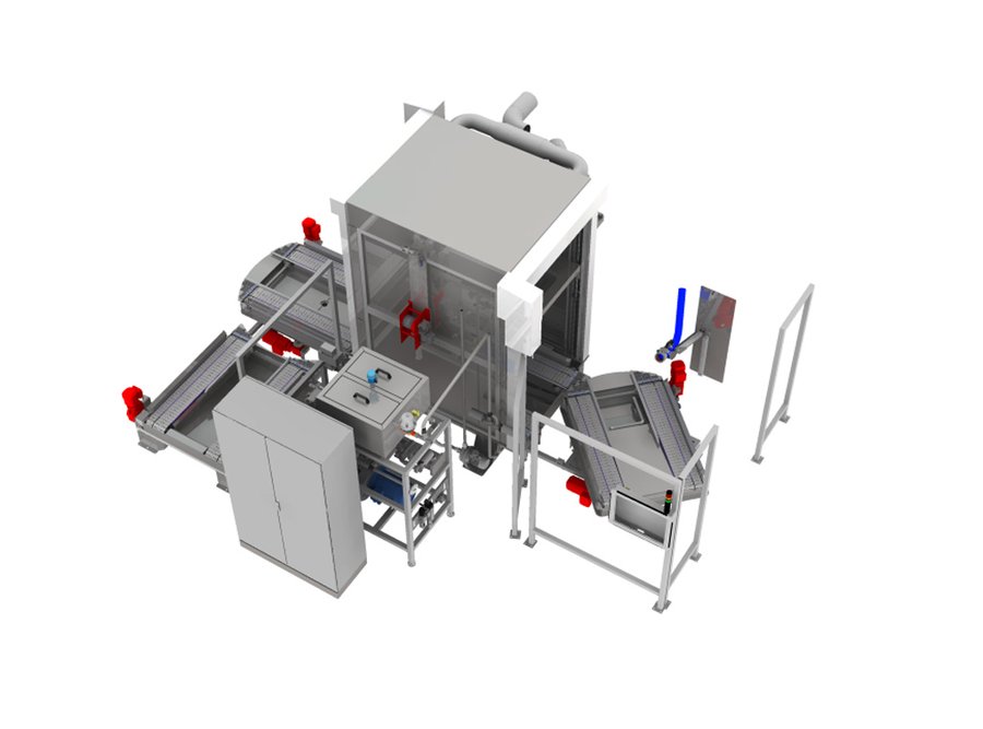 Automatic container cleaning system for various container types